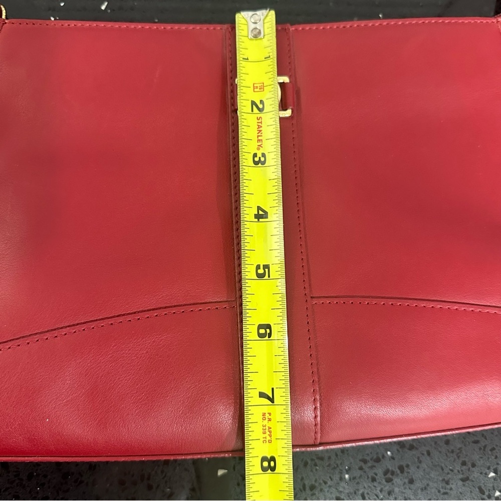 Etienne Aigner Red Leather Baguette Bag Vintage 90s Y2K - Picture 14 of 16